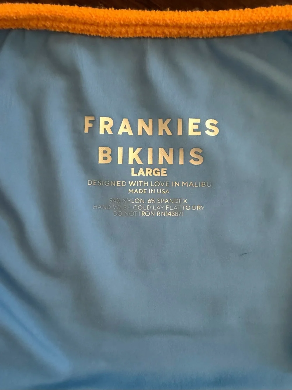 Frankie's Bikinis Light Blue and Yellow Tie-Side Bikini Bottom